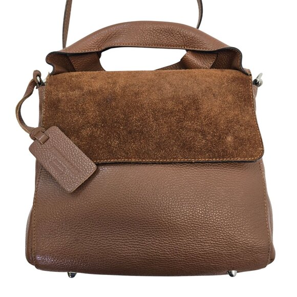 Persaman New York Pebble Leather & Suede Convertible Crossbody Handbag - Picture 4 of 10